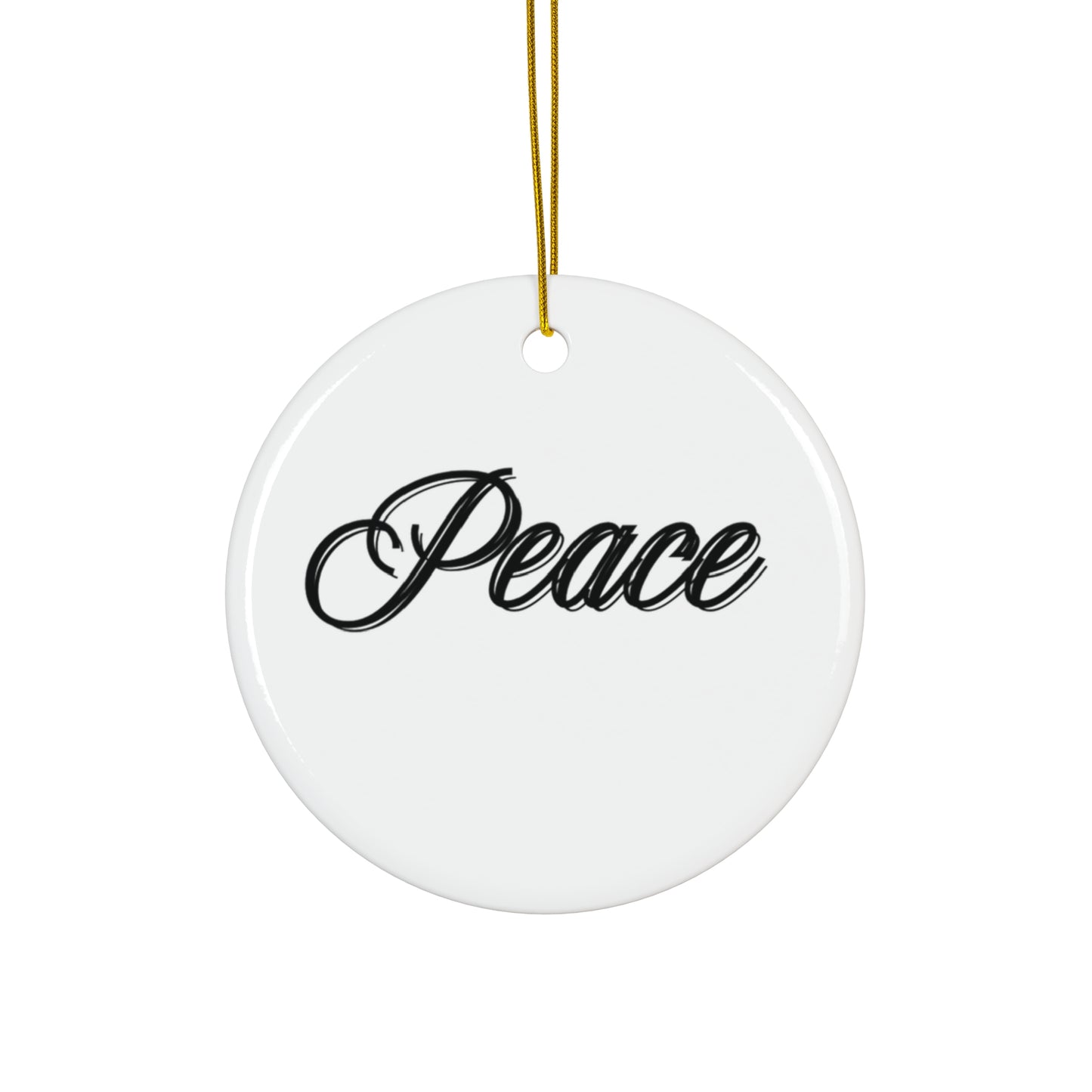 "Peace", Ceramic Ornament, 4 Shapes