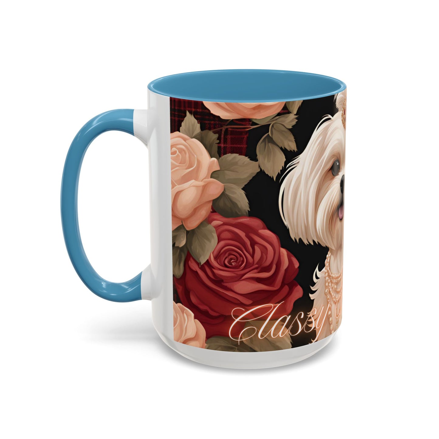 "Classy Dog Mom" Accent Coffee Mug ( 11oz, 15oz)