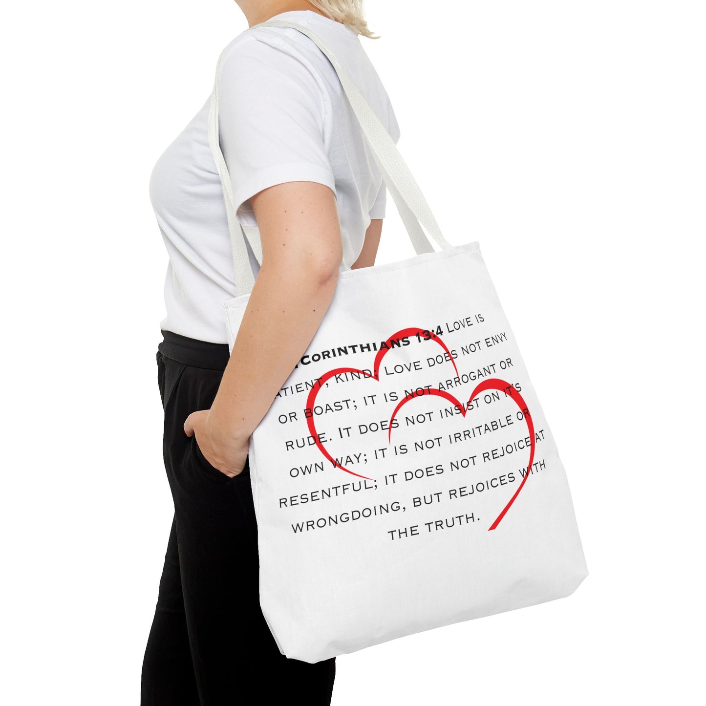 1 Corinthians 13:4 Kind of Love, Tote Bag (AOP)