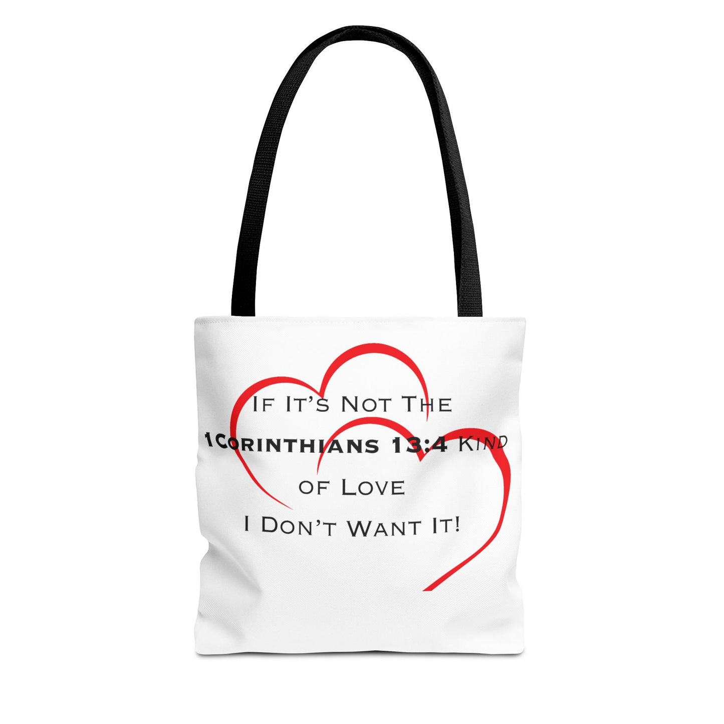 "1 Corinthians 13:4 Kind of Love", Tote Bag (AOP)