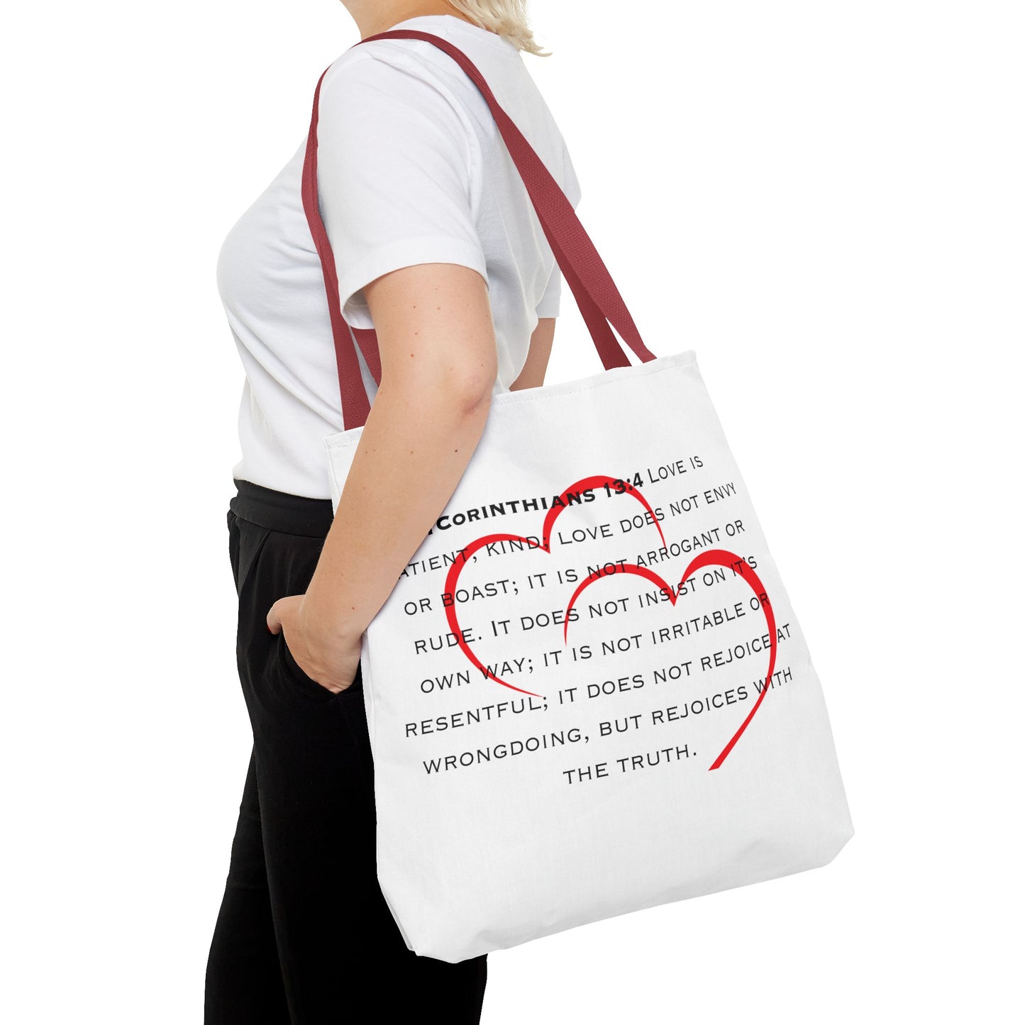 1 Corinthians 13:4 Kind of Love, Tote Bag (AOP)