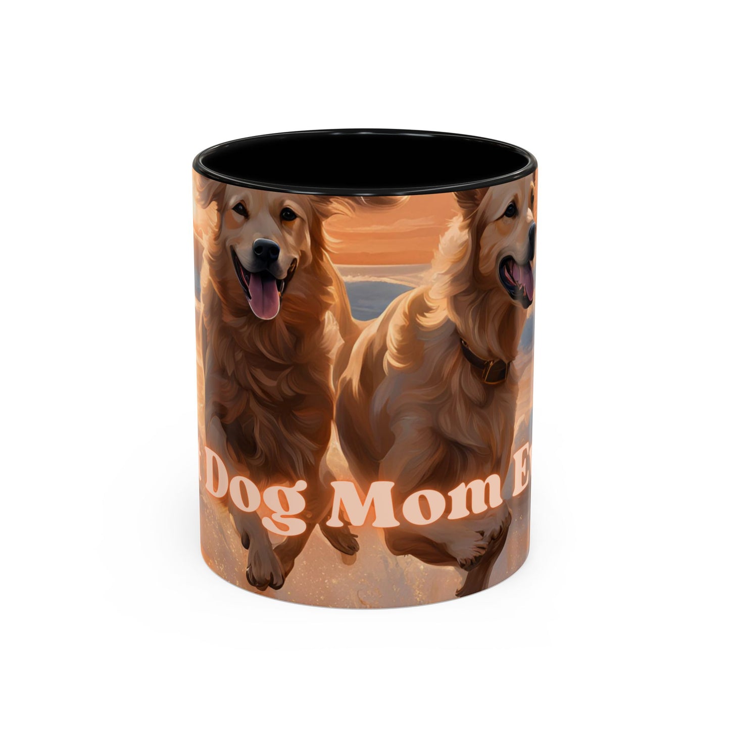 "Best Dog Mom Ever" Accent Coffee Mug (11, 15oz)