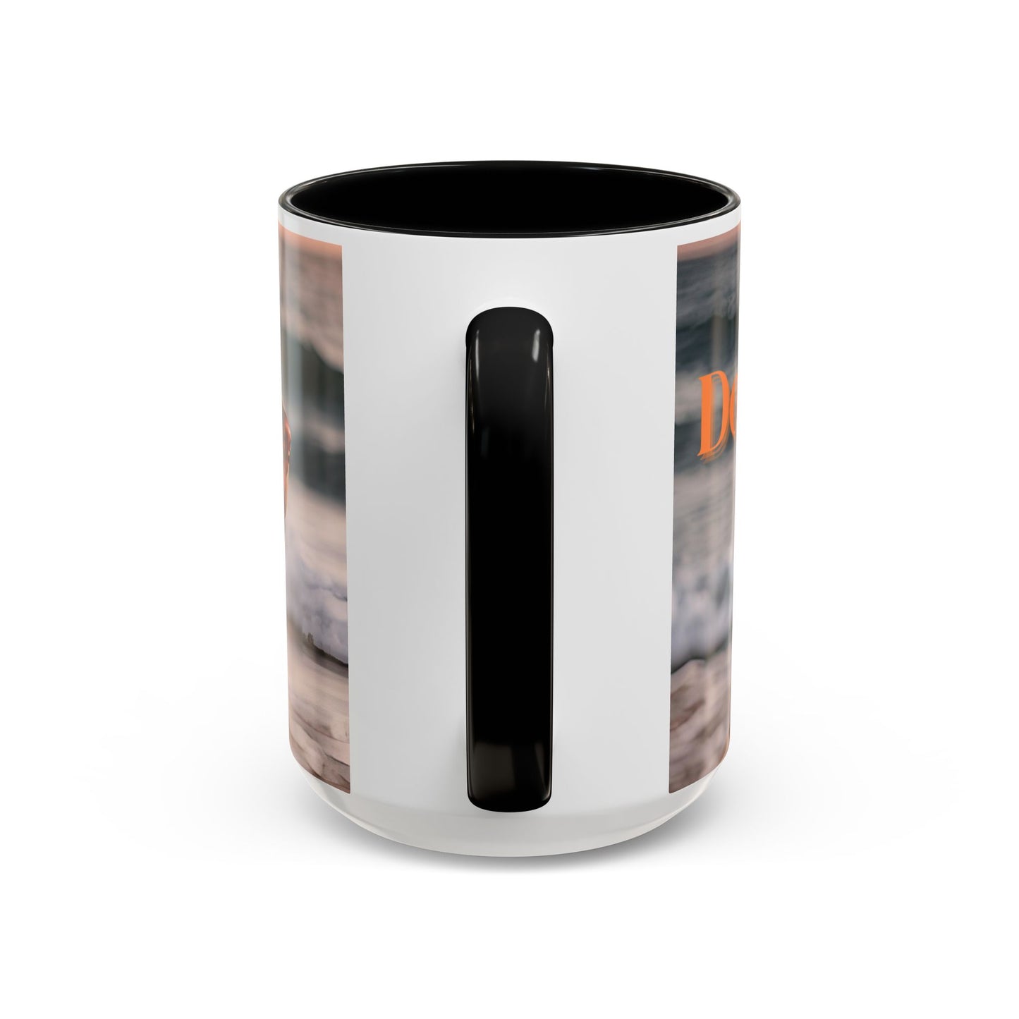 Coffee Mug - Brown Pitbull 'Dog Dad' Beach Design