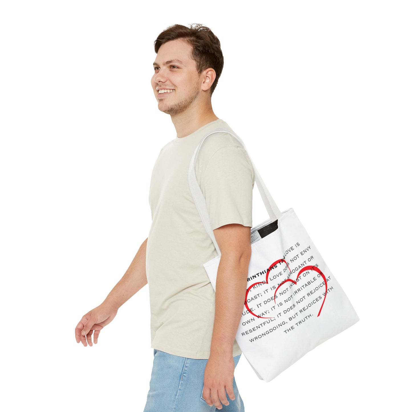 1 Corinthians 13:4 Kind of Love, Tote Bag (AOP)