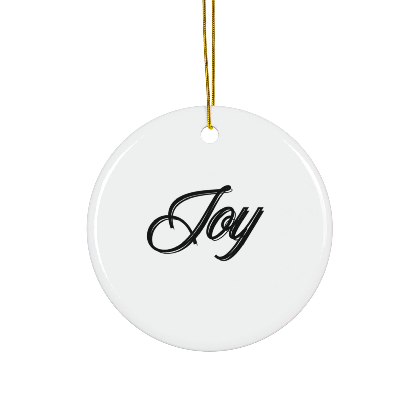 "Joy", Ceramic Ornament, 4 Shapes