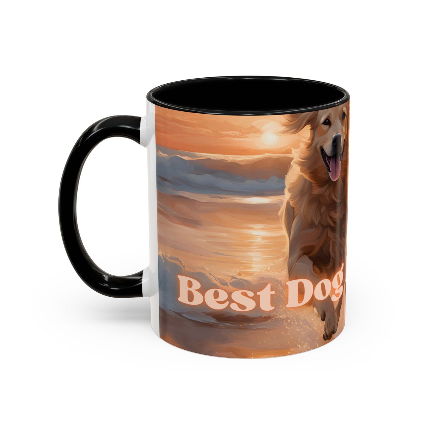 "Best Dog Mom Ever" Accent Coffee Mug (11, 15oz)