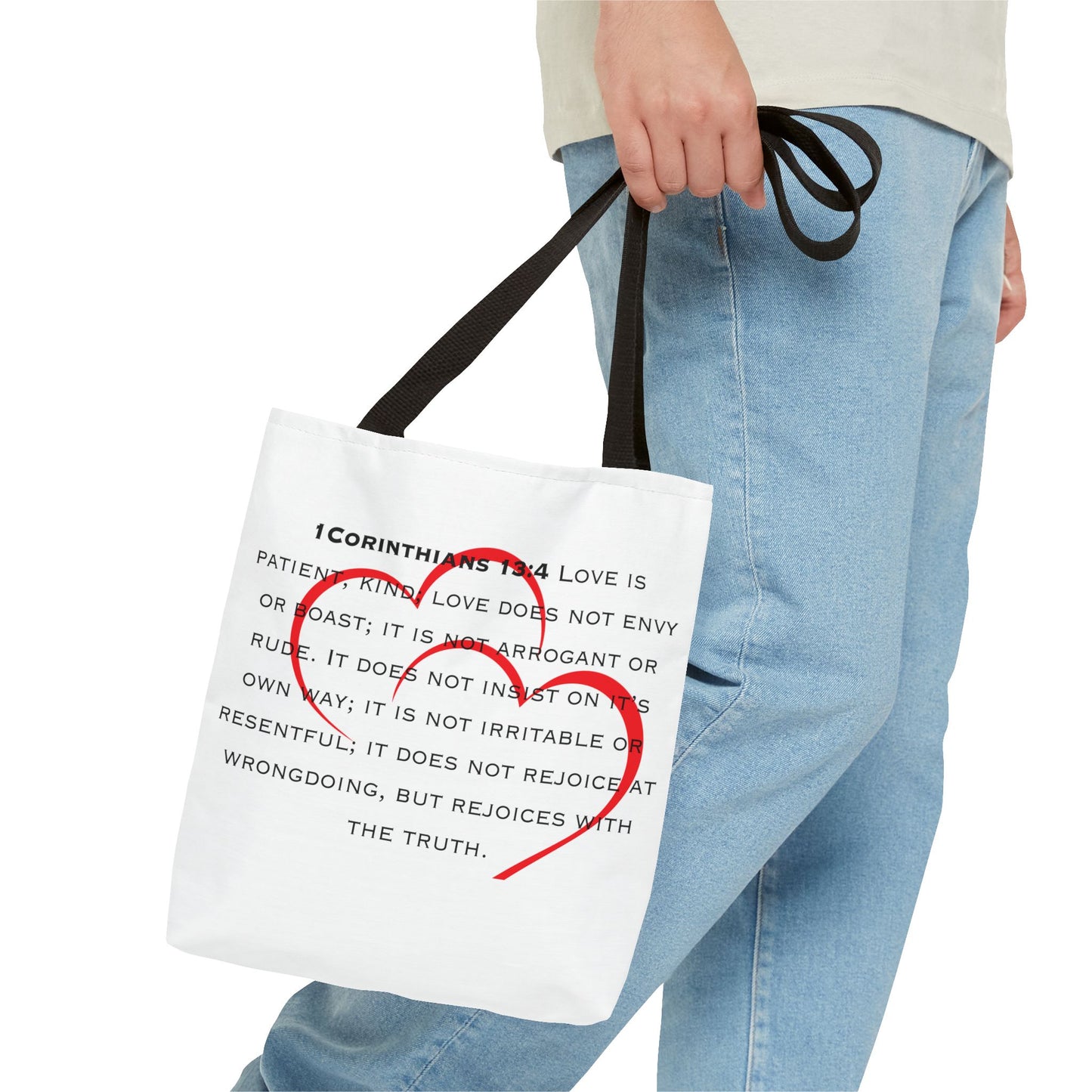 1 Corinthians 13:4 Kind of Love, Tote Bag (AOP)