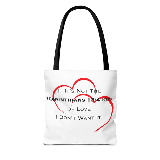 1 Corinthians 13:4 Kind of Love, Tote Bag (AOP)