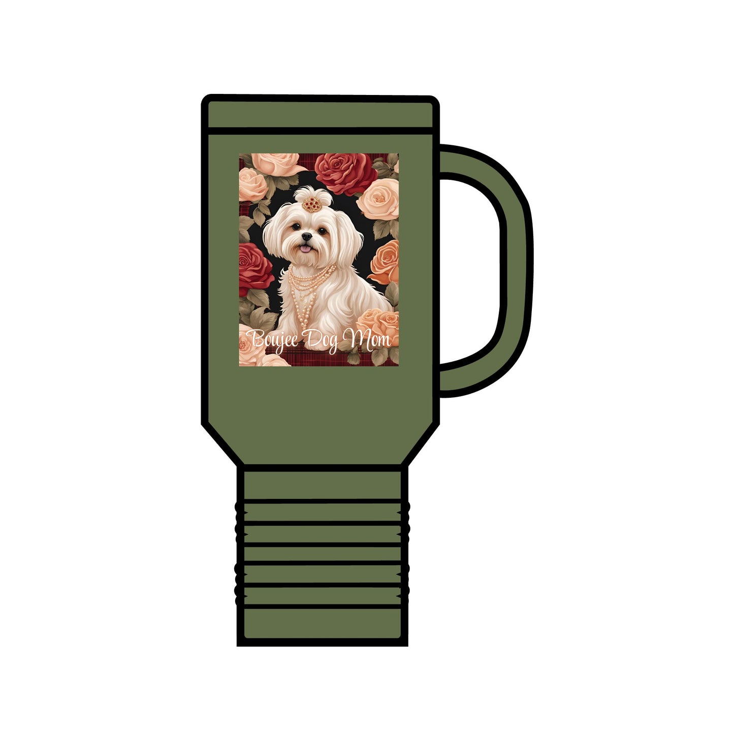 "Boujee Dog Mom", Insulated Travel Mug, 40oz