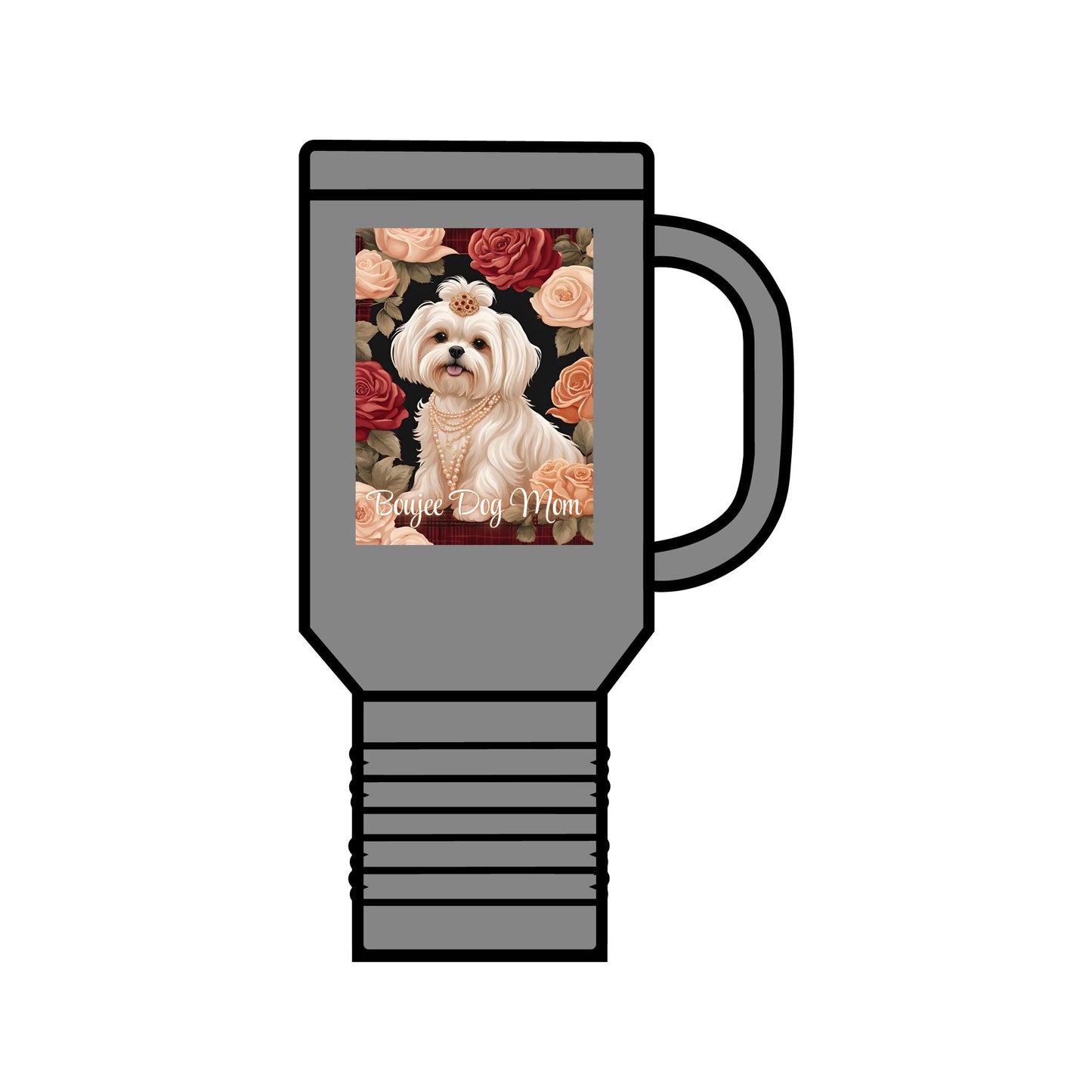 "Boujee Dog Mom", Insulated Travel Mug, 40oz