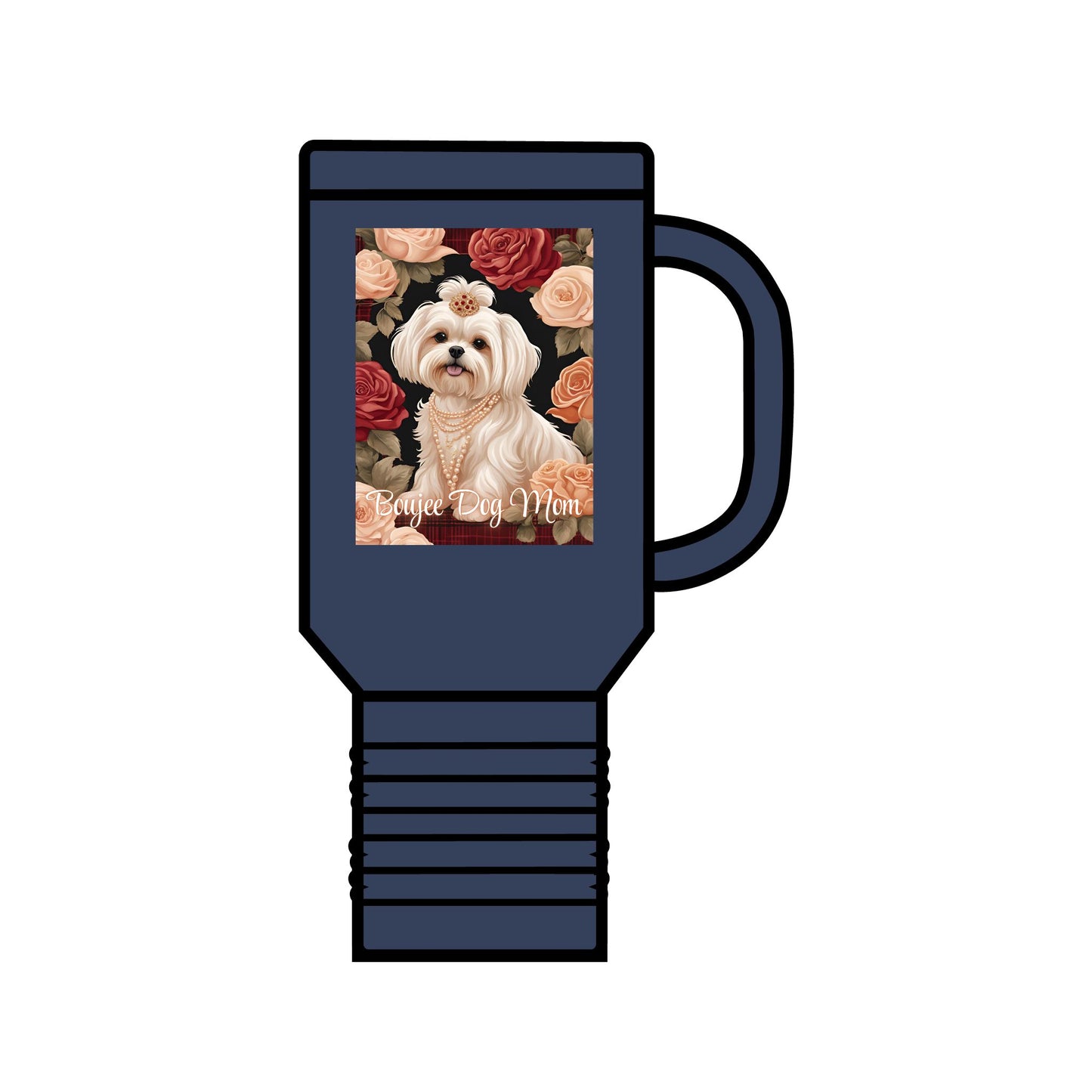 "Boujee Dog Mom", Insulated Travel Mug, 40oz