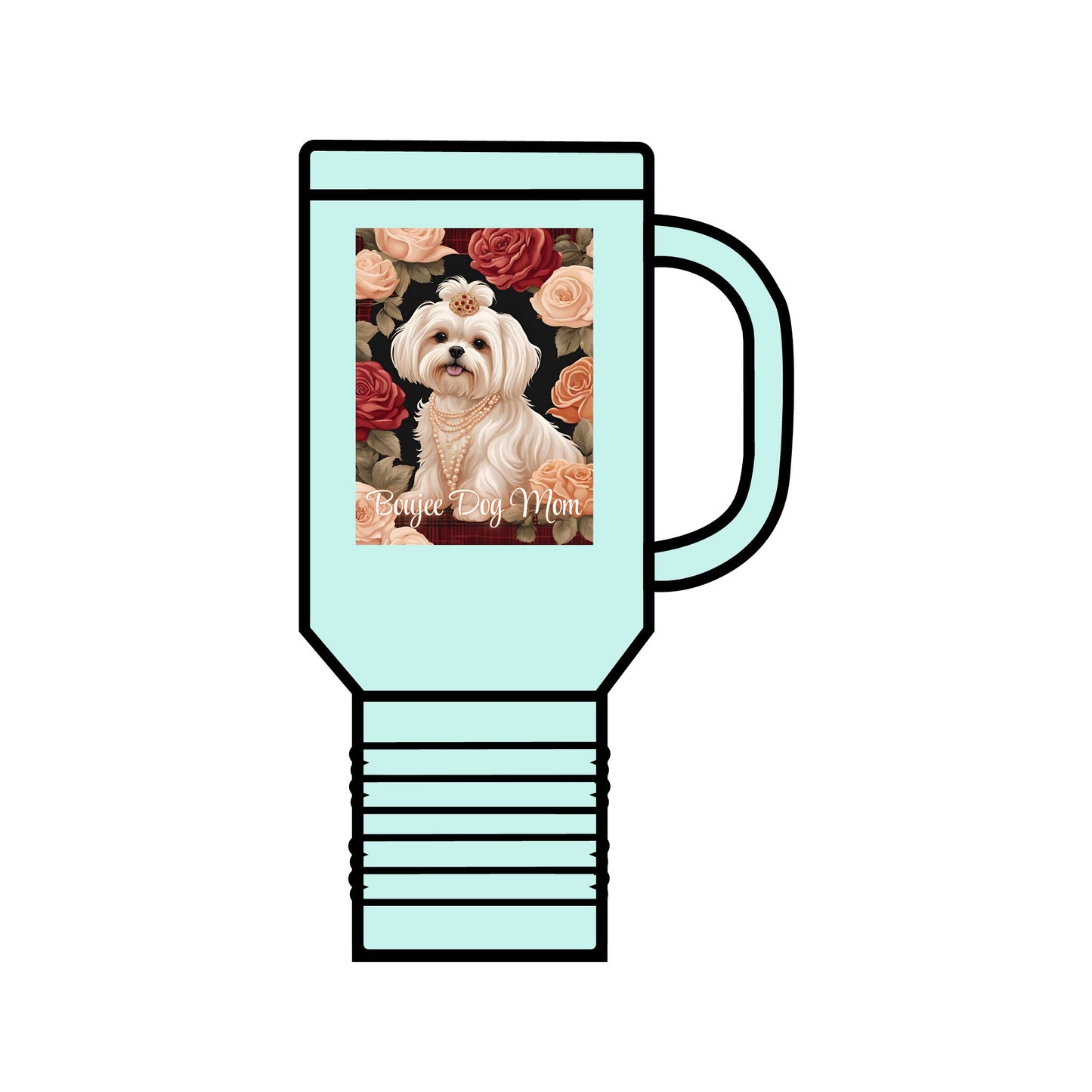 "Boujee Dog Mom", Insulated Travel Mug, 40oz