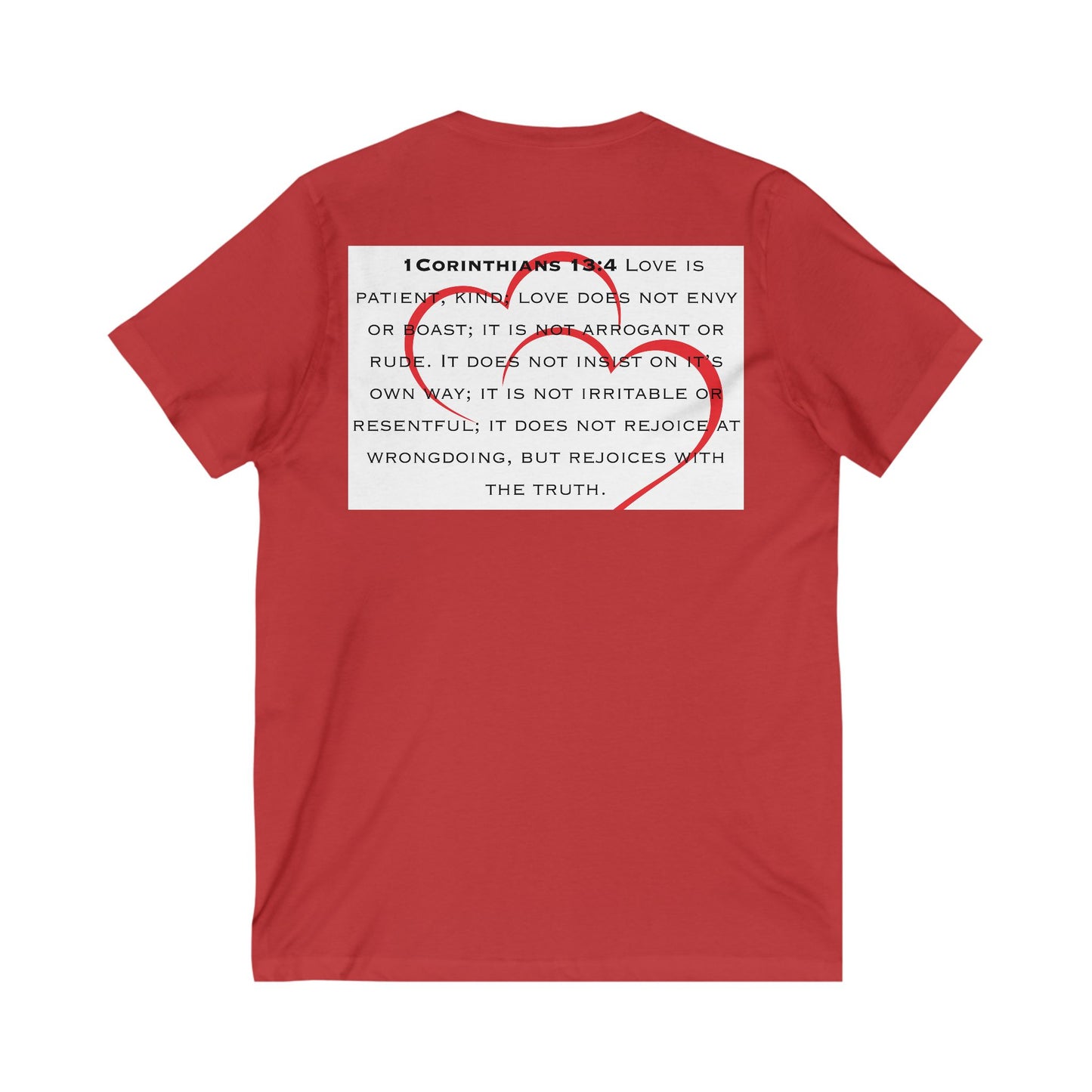 1 Corinthians 13:4 Kind of Love, Short Sleeve V-Neck Tee