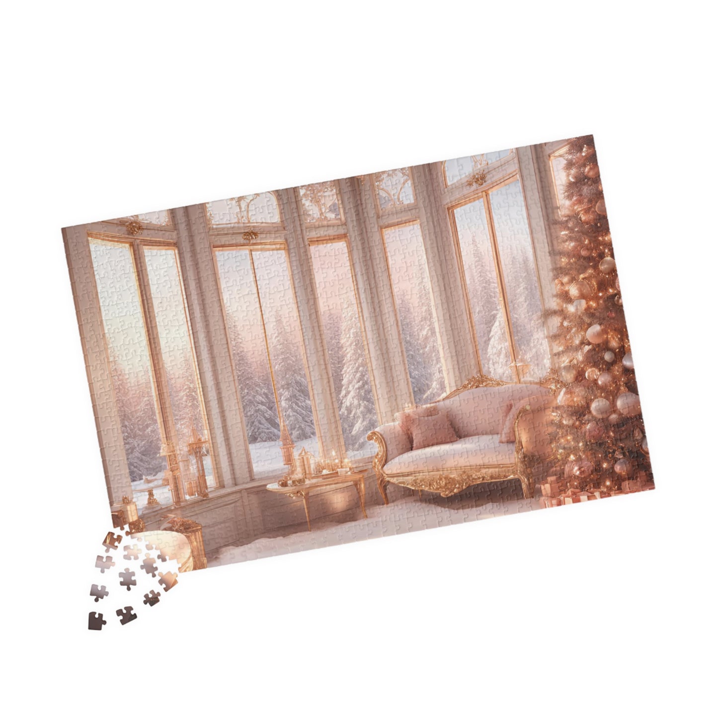 Puzzle - Elegant, White Christmas (Glossy-1014 pcs)