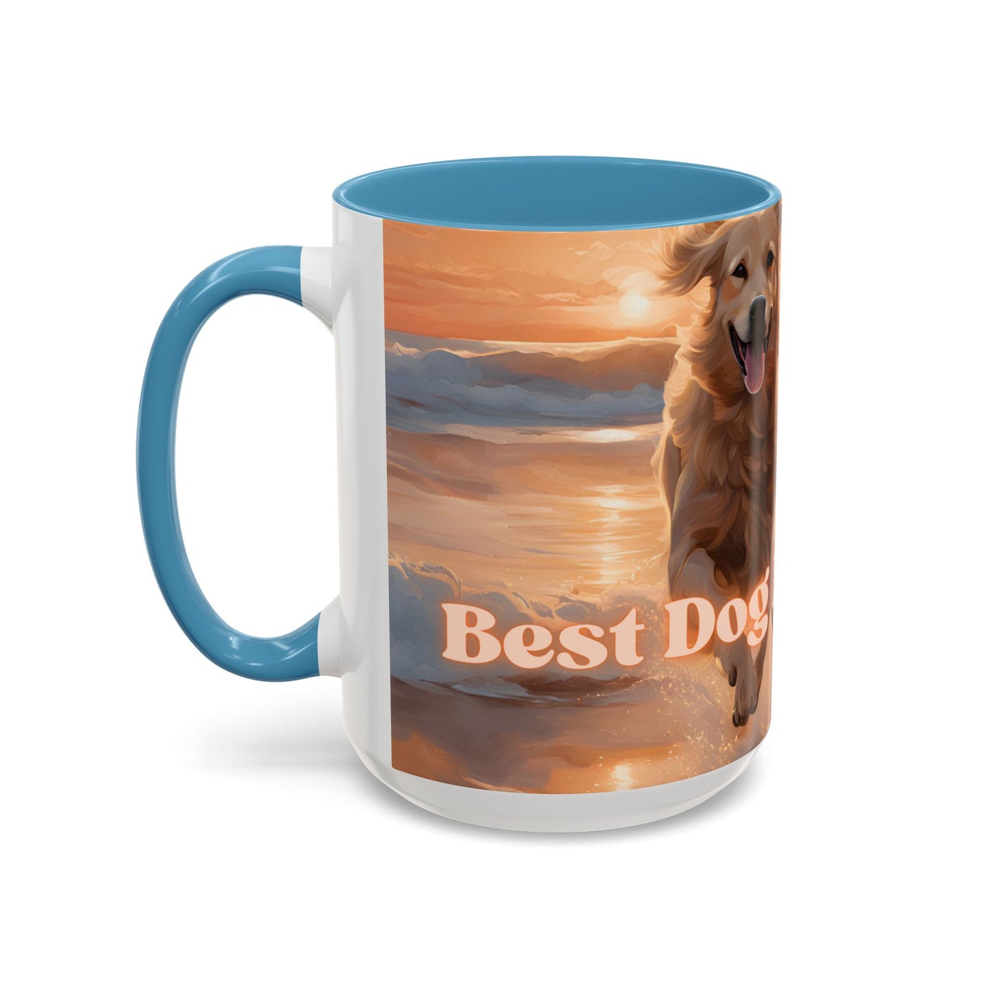 "Best Dog Mom Ever" Accent Coffee Mug (11, 15oz)