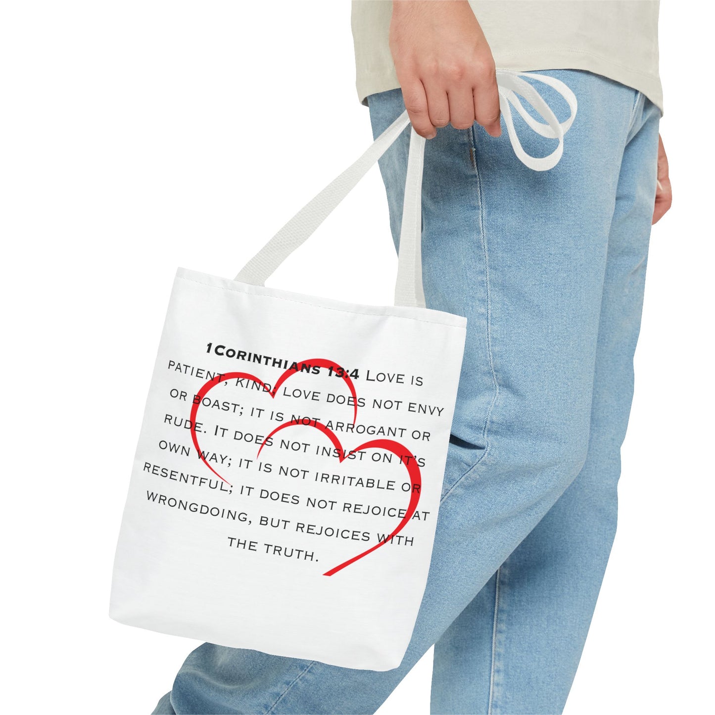 1 Corinthians 13:4 Kind of Love, Tote Bag (AOP)